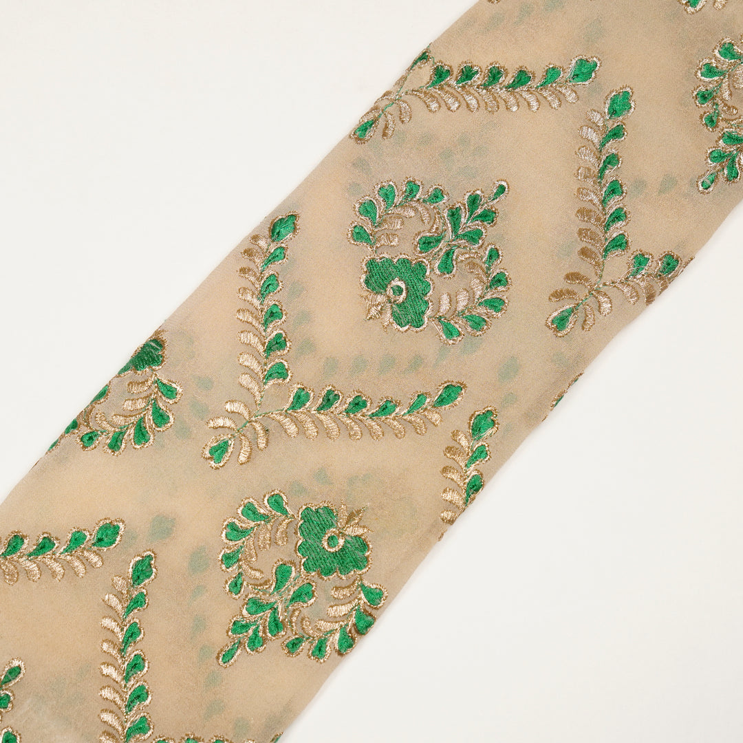 Rounaq Jaal on Cream Semi Georgette Embroidered Fabric