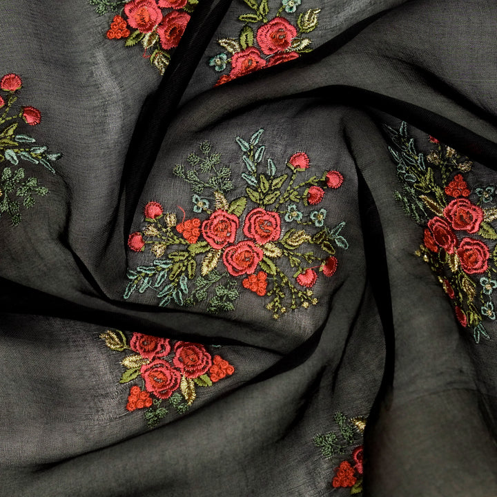 Suhasini Buta on Black Silk Organza