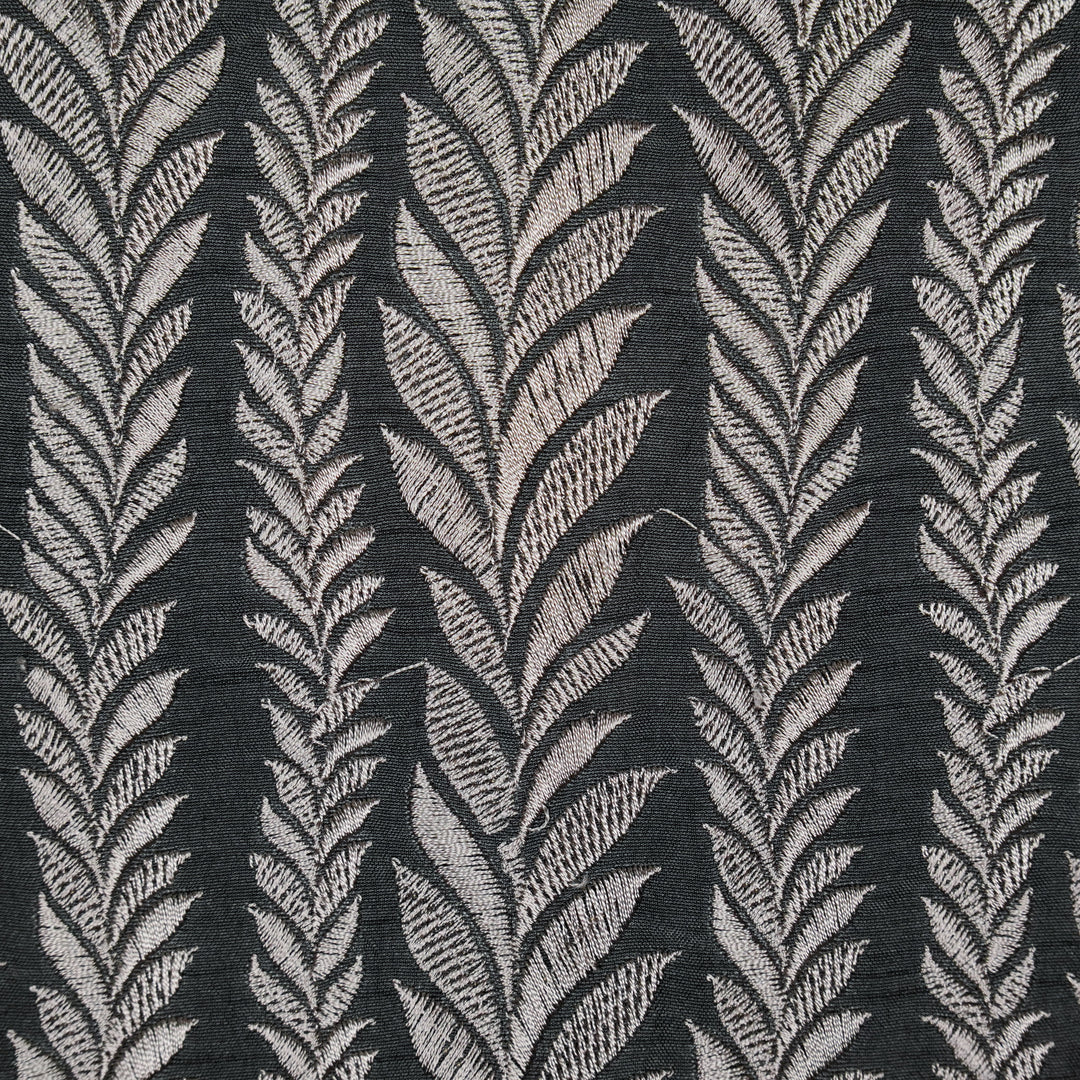 Zeena Jaal on Charcoal Dola Silk Embroidered Fabric