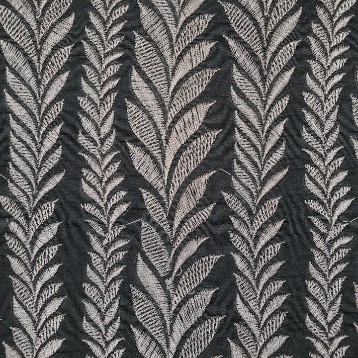 Zeena Jaal on Charcoal Dola Silk Embroidered Fabric