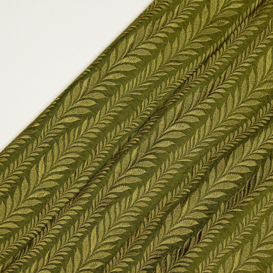 Zeena Jaal on Olive Dola Silk Embroidered Fabric