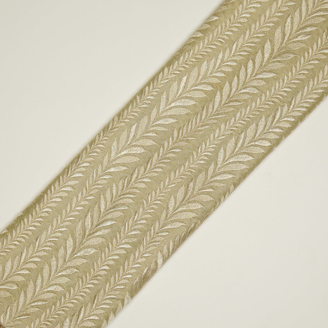 Zeena Jaal on Cream Dola Silk Embroidered Fabric