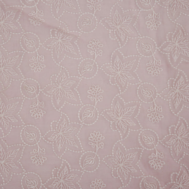 Ruchira Jaal on Pink Cotton Silk Embroidered Fabric