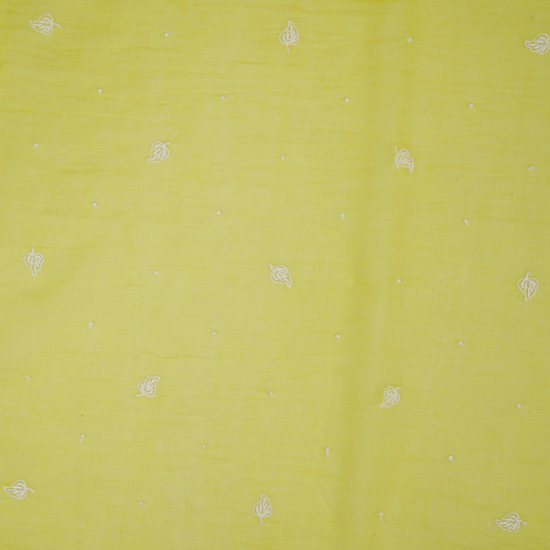 Ruchi Buti on Lemon Cotton Silk Embroidered Fabric