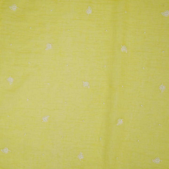 Ruchi Buti on Lemon Cotton Silk Embroidered Fabric