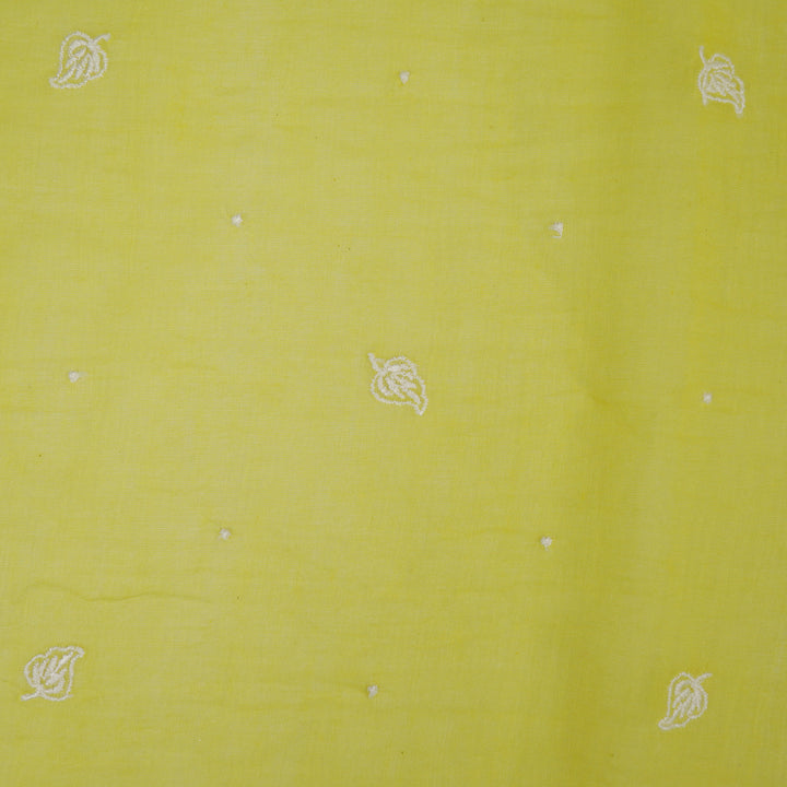 Ruchi Buti on Lemon Cotton Silk Embroidered Fabric