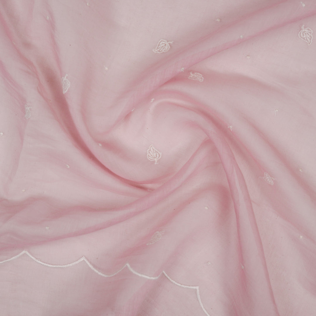 Ruchi Buti on Pink Cotton Silk Embroidered Fabric