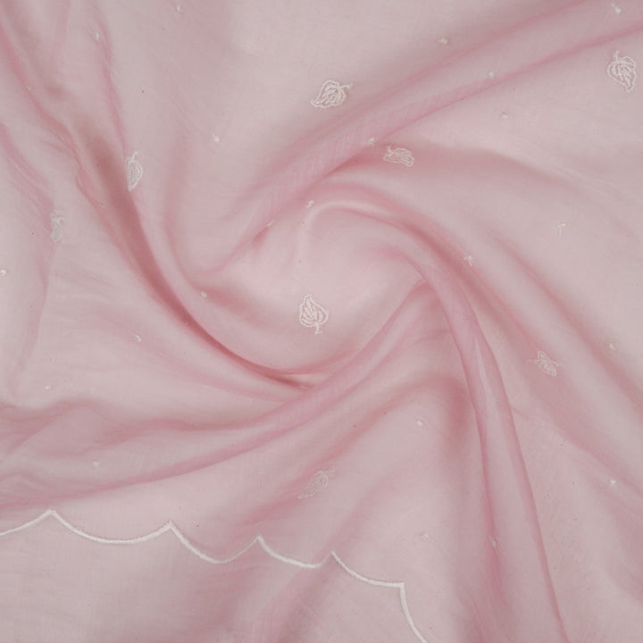 Ruchi Buti on Pink Cotton Silk Embroidered Fabric