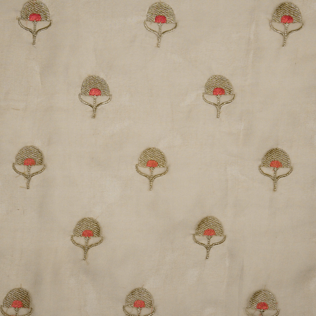 Sahira Buti On Pale Mouse Semi Organza