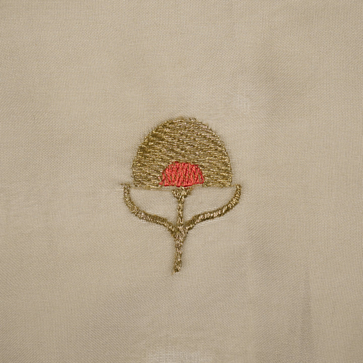 Sahira Buti On Pale Mouse Semi Organza