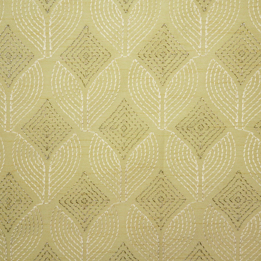 Vritika Jaal on Cream Dola Silk Embroidered Fabric