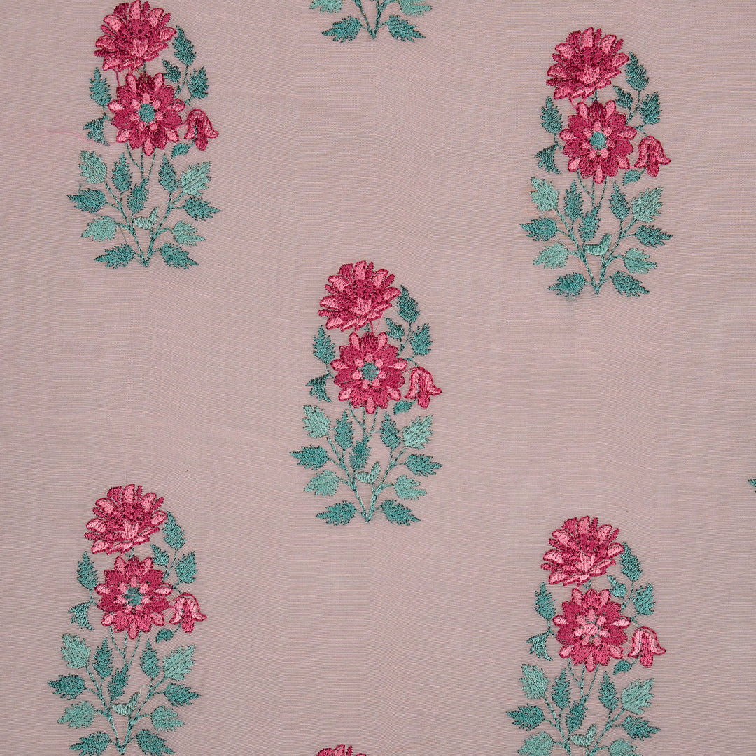Indira Buta on Light Pink Cotton Silk