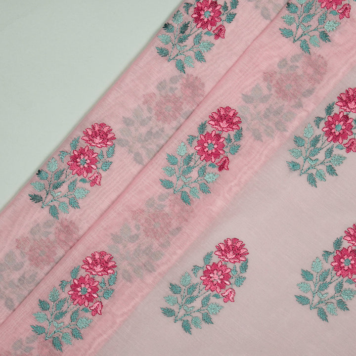 Indira Buta on Light Pink Cotton Silk