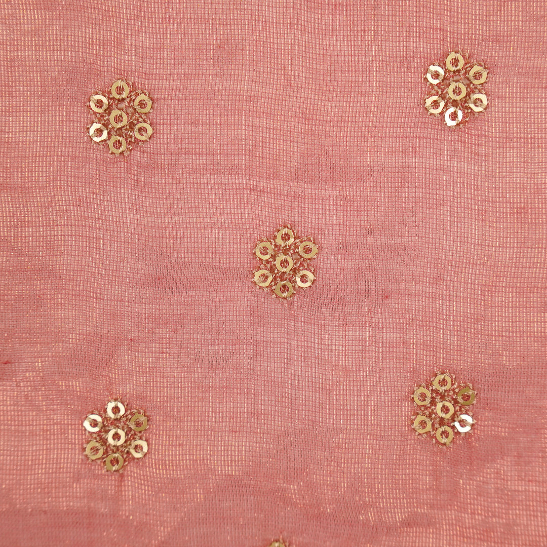 Sona Buti on Onion Tissue Embroidered Fabric