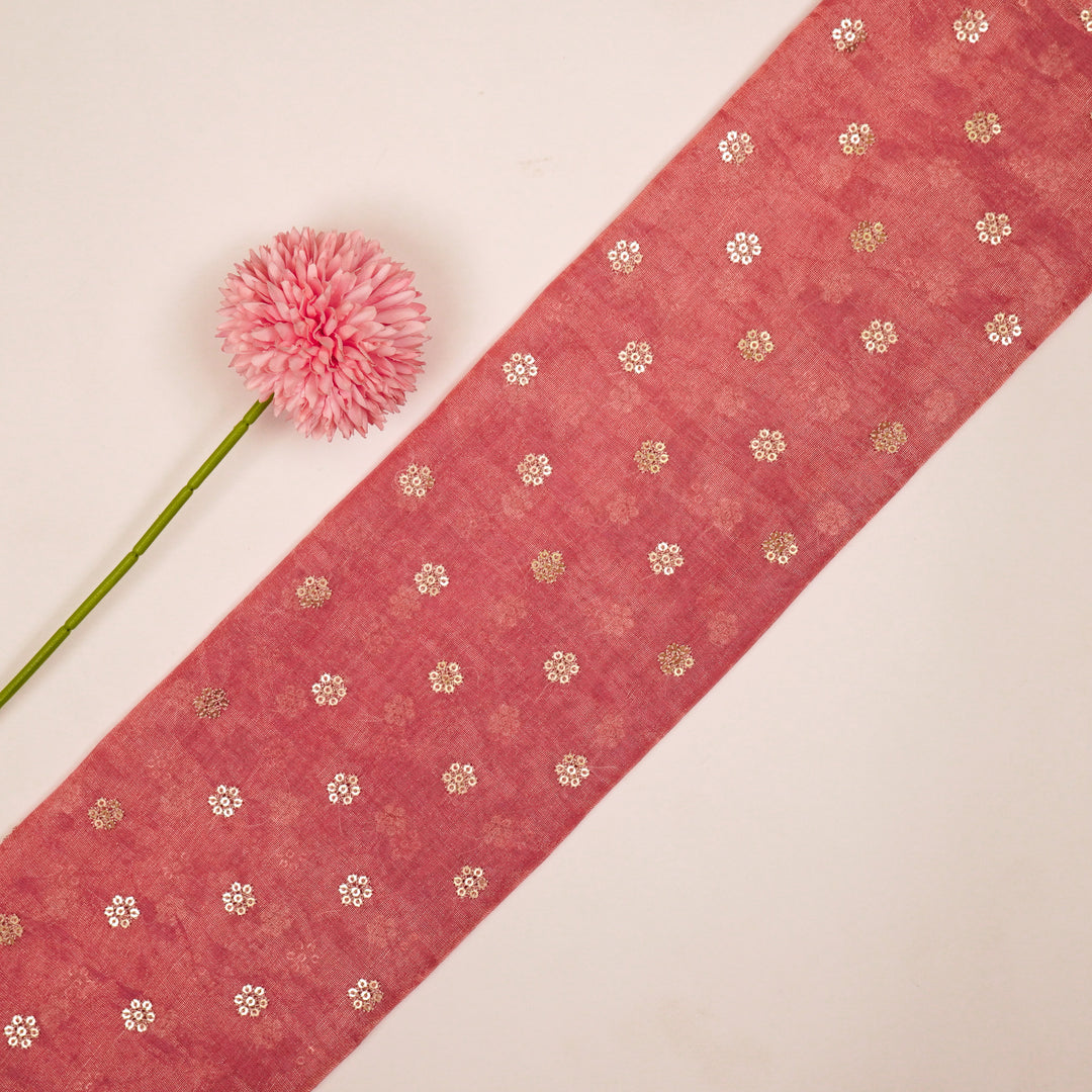 Sona Buti on Onion Tissue Embroidered Fabric