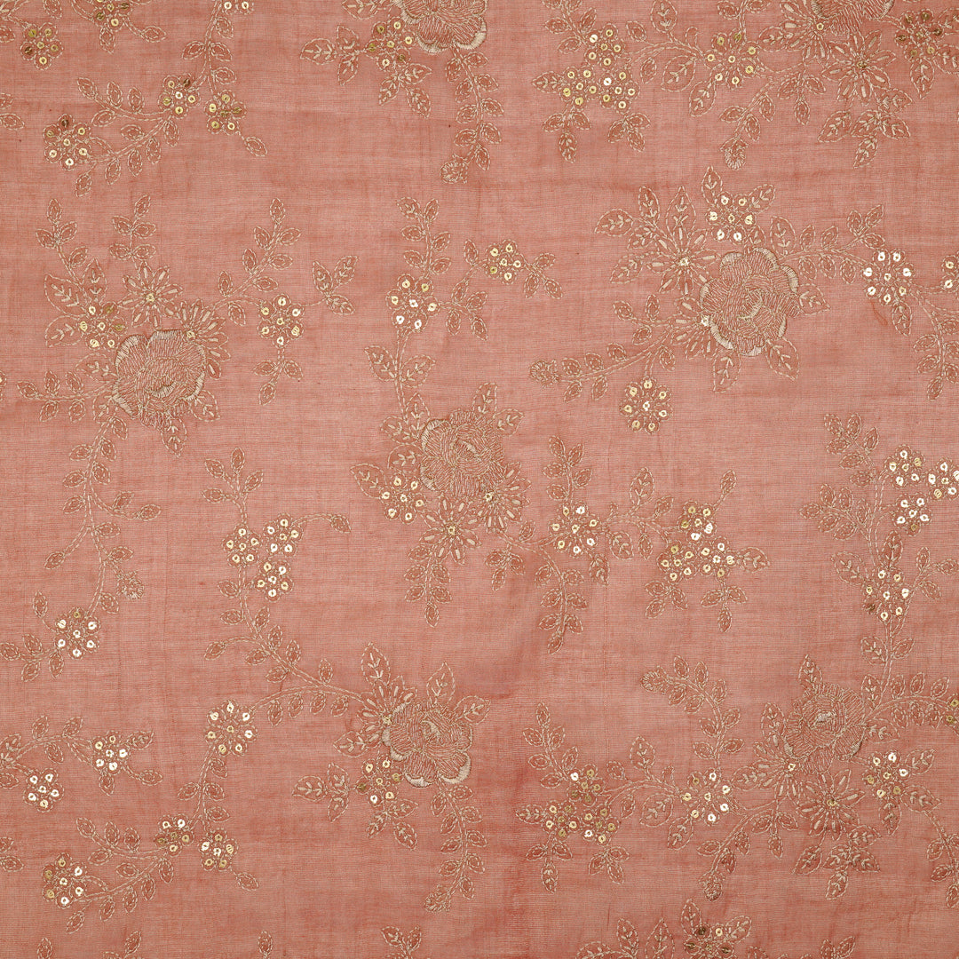 Jamira Jaal on Onion Tissue Embroidered Fabric
