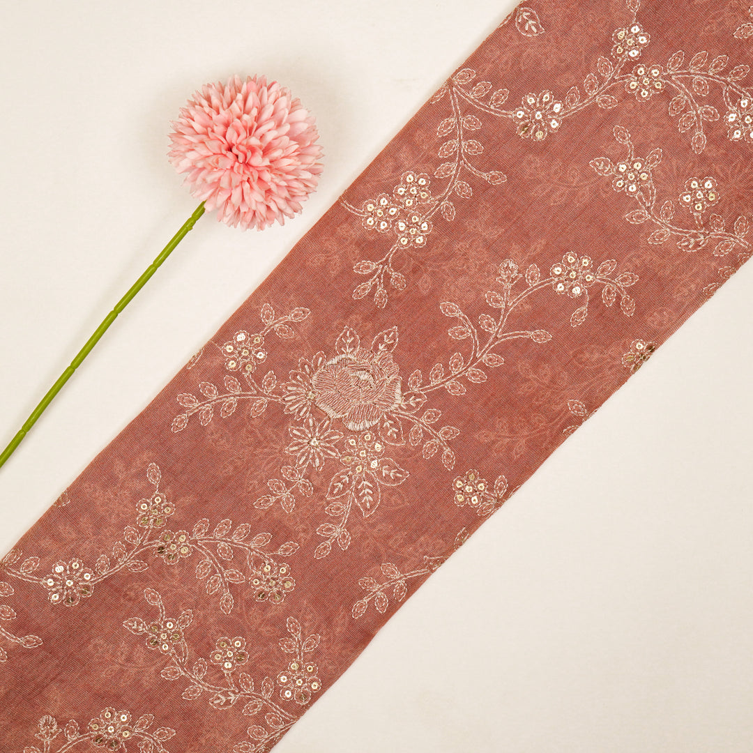 Jamira Jaal on Onion Tissue Embroidered Fabric