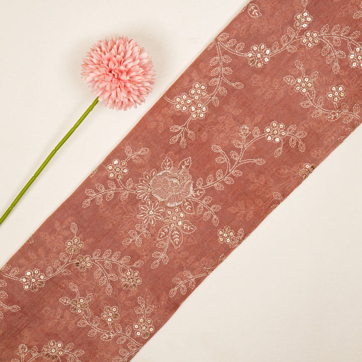 Jamira Jaal on Onion Tissue Embroidered Fabric