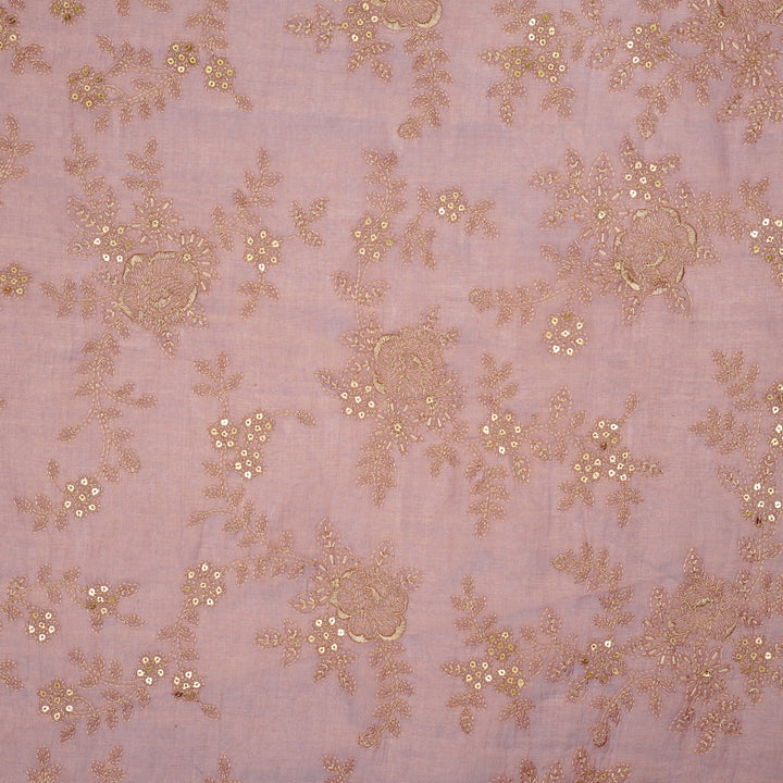 Jamira Jaal on Mauve Tissue Embroidered Fabric