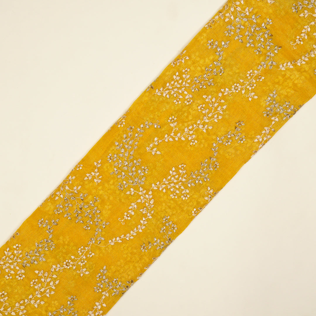 Amoli Jaal on Gold Tissue Embroidered Fabric
