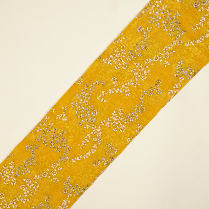 Amoli Jaal on Gold Tissue Embroidered Fabric