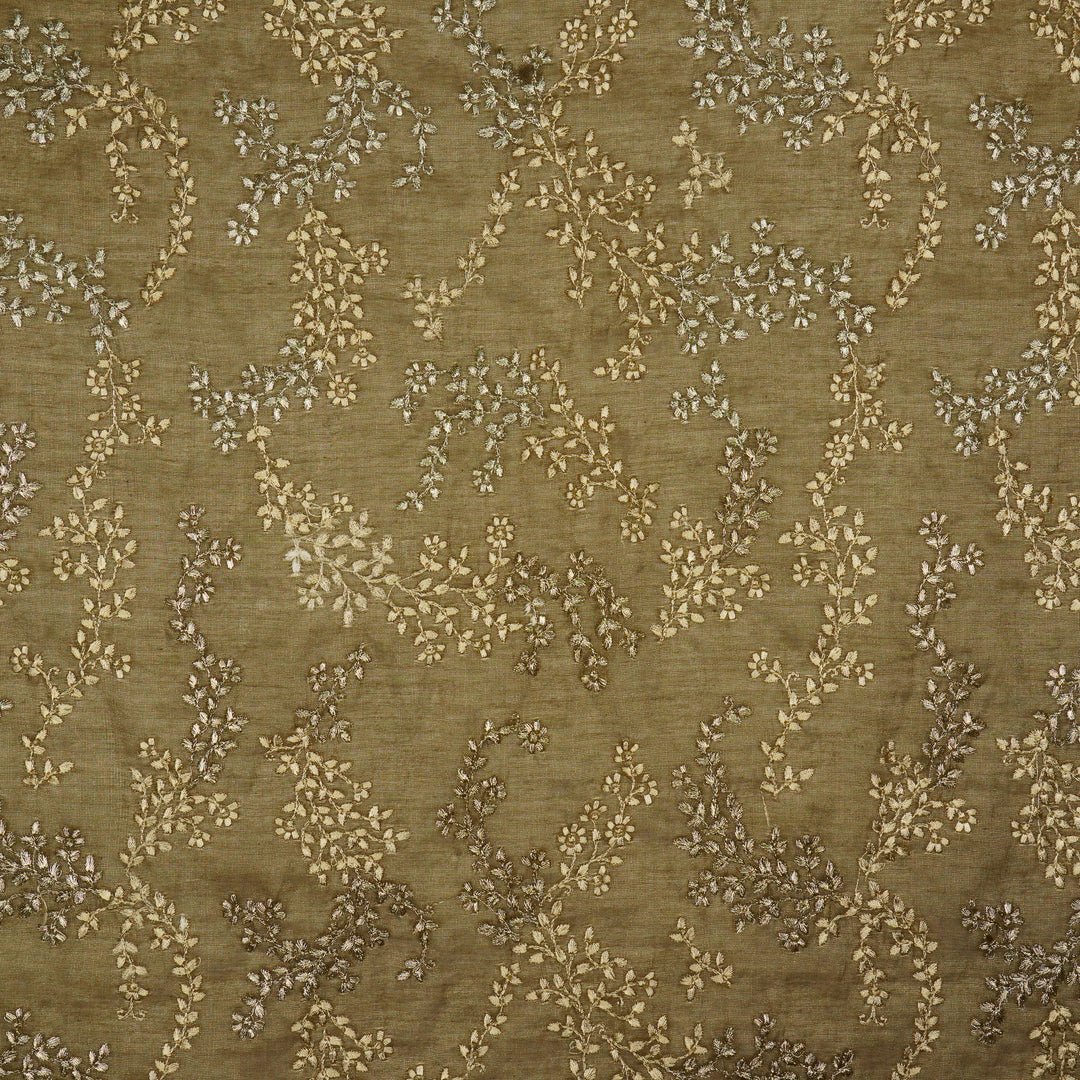 Amoli Jaal on Mouse Tissue Embroidered Fabric