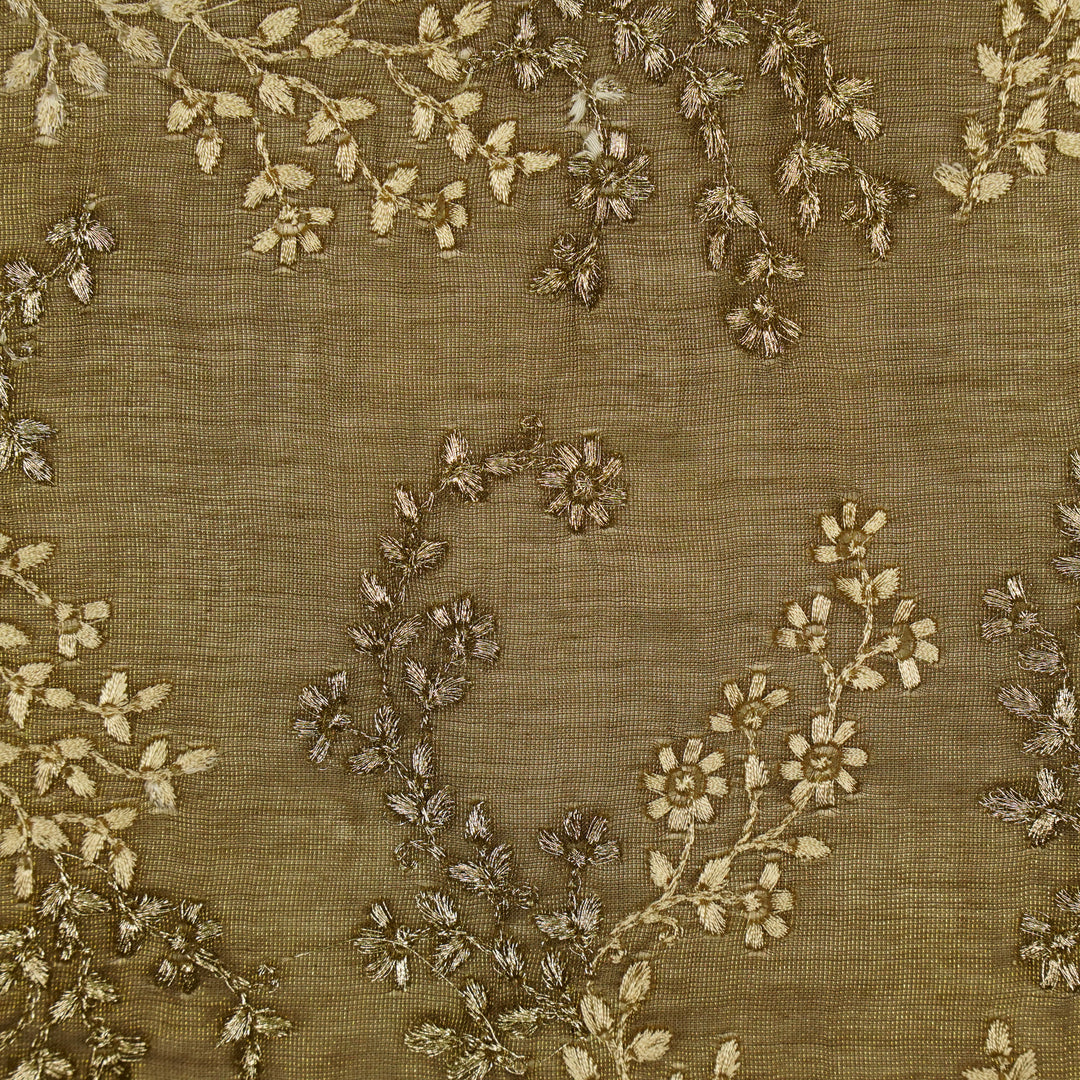 Amoli Jaal on Mouse Tissue Embroidered Fabric