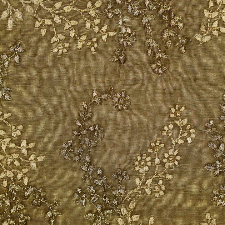 Amoli Jaal on Mouse Tissue Embroidered Fabric