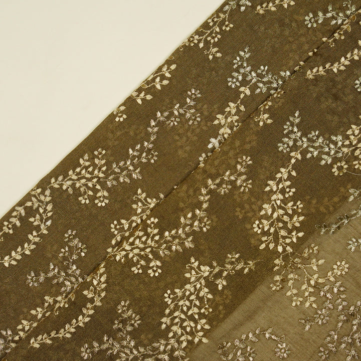 Amoli Jaal on Mouse Tissue Embroidered Fabric