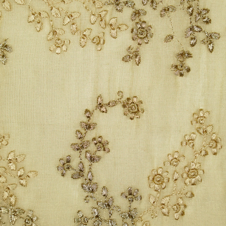 Amoli Jaal on Natural Tissue Embroidered Fabric