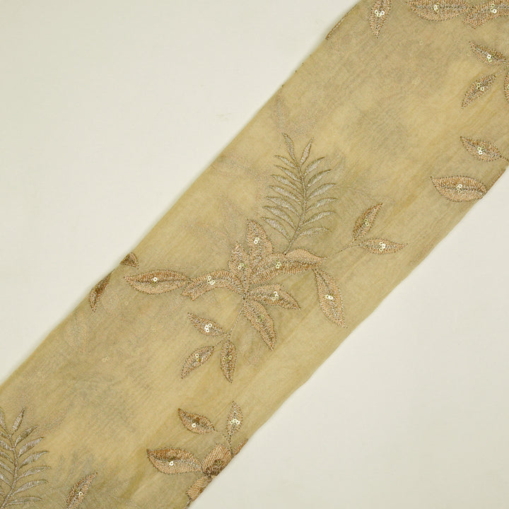 Pallavi Buta on Natural Tissue Embroidered Fabric