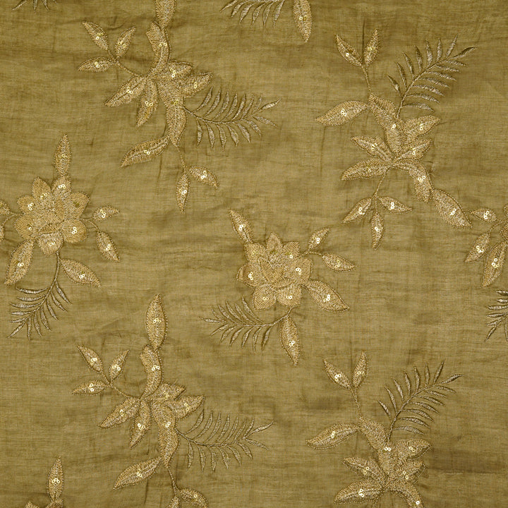 Pallavi Buta on Mouse Tissue Embroidered Fabric