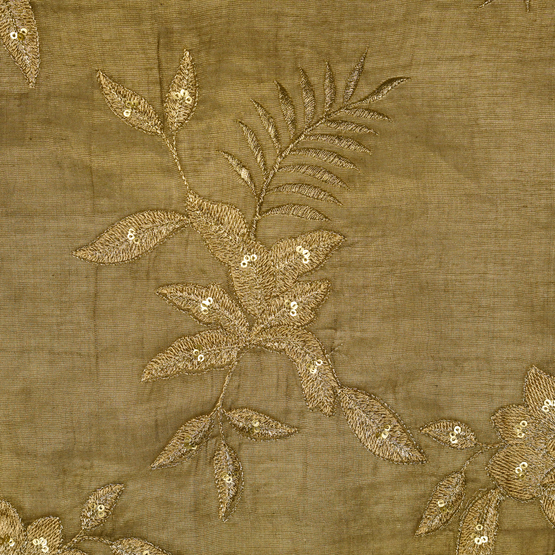 Pallavi Buta on Mouse Tissue Embroidered Fabric