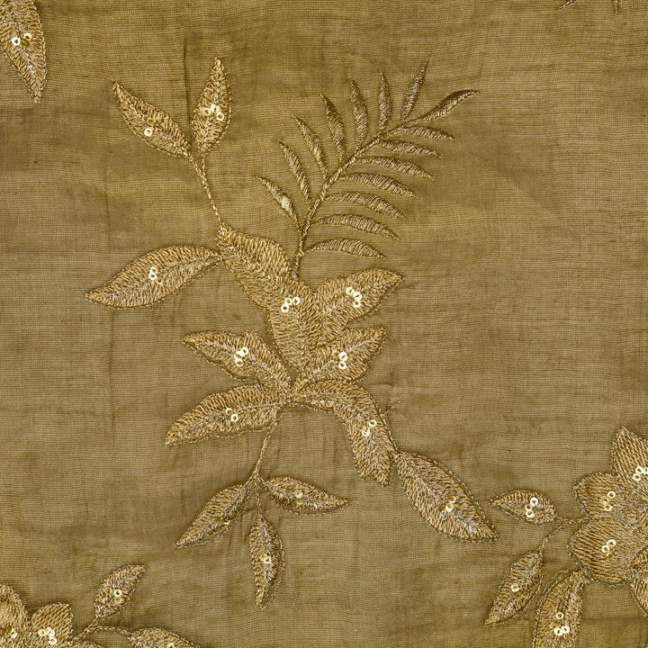 Pallavi Buta on Mouse Tissue Embroidered Fabric