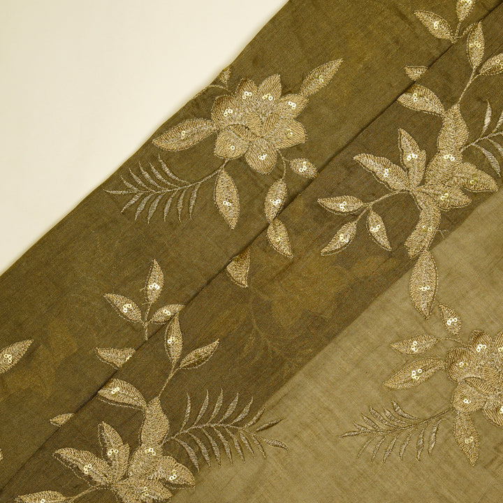 Pallavi Buta on Mouse Tissue Embroidered Fabric