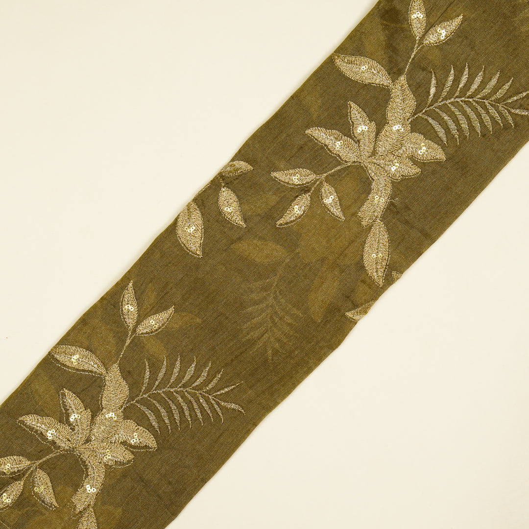 Pallavi Buta on Mouse Tissue Embroidered Fabric