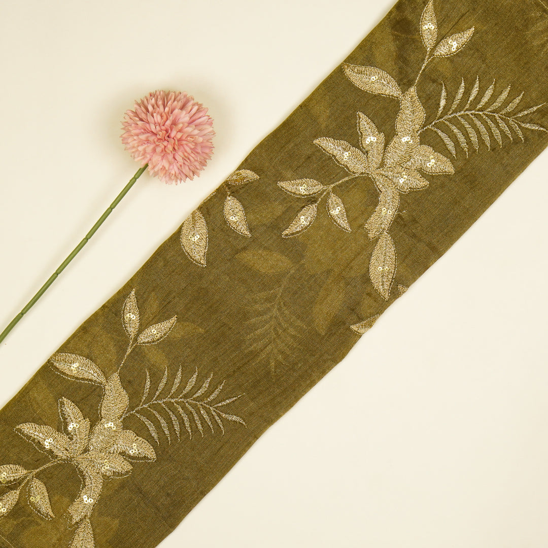 Pallavi Buta on Mouse Tissue Embroidered Fabric