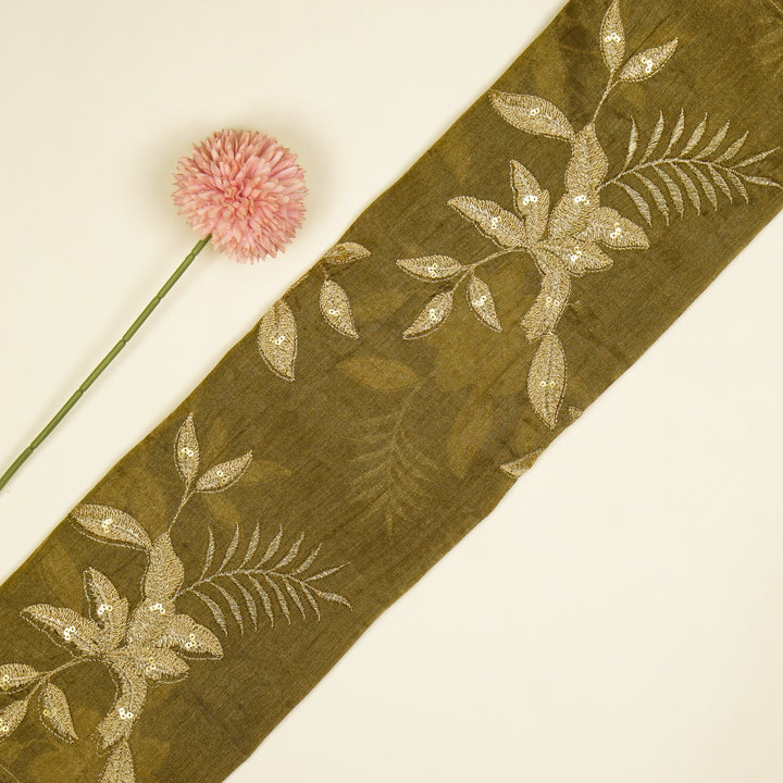 Pallavi Buta on Mouse Tissue Embroidered Fabric