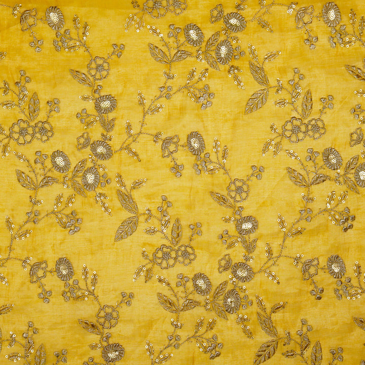 Elira Jaal on Gold Tissue Embroidered Fabric