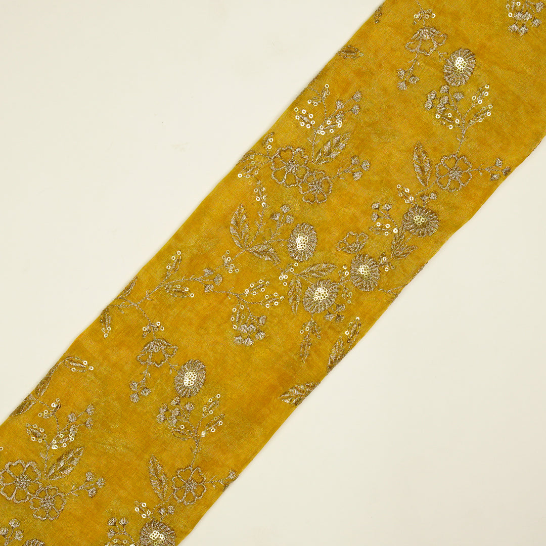 Elira Jaal on Gold Tissue Embroidered Fabric