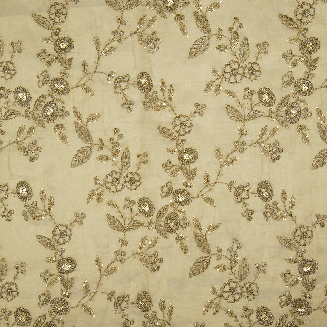 Elira Jaal on Natural Tissue Embroidered Fabric