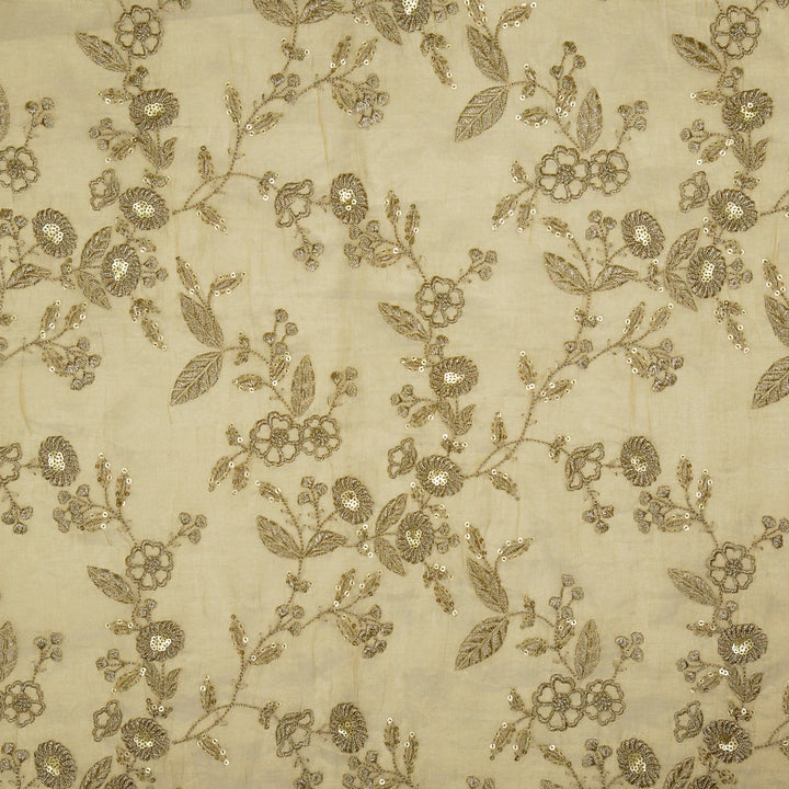 Elira Jaal on Natural Tissue Embroidered Fabric