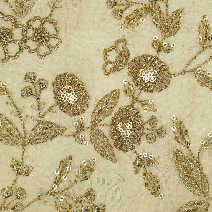 Elira Jaal on Natural Tissue Embroidered Fabric