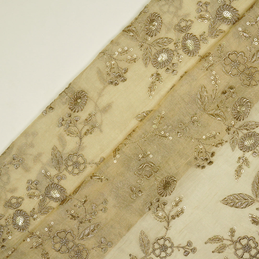 Elira Jaal on Natural Tissue Embroidered Fabric