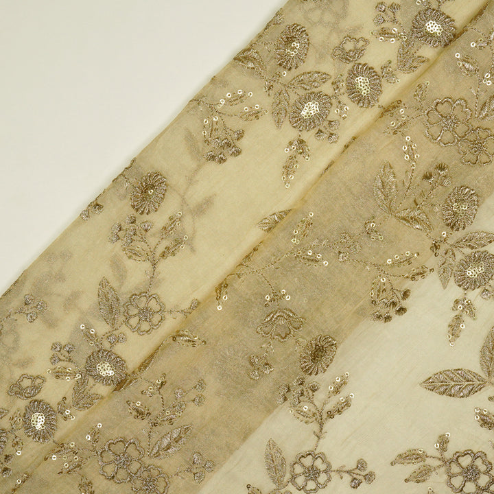 Elira Jaal on Natural Tissue Embroidered Fabric