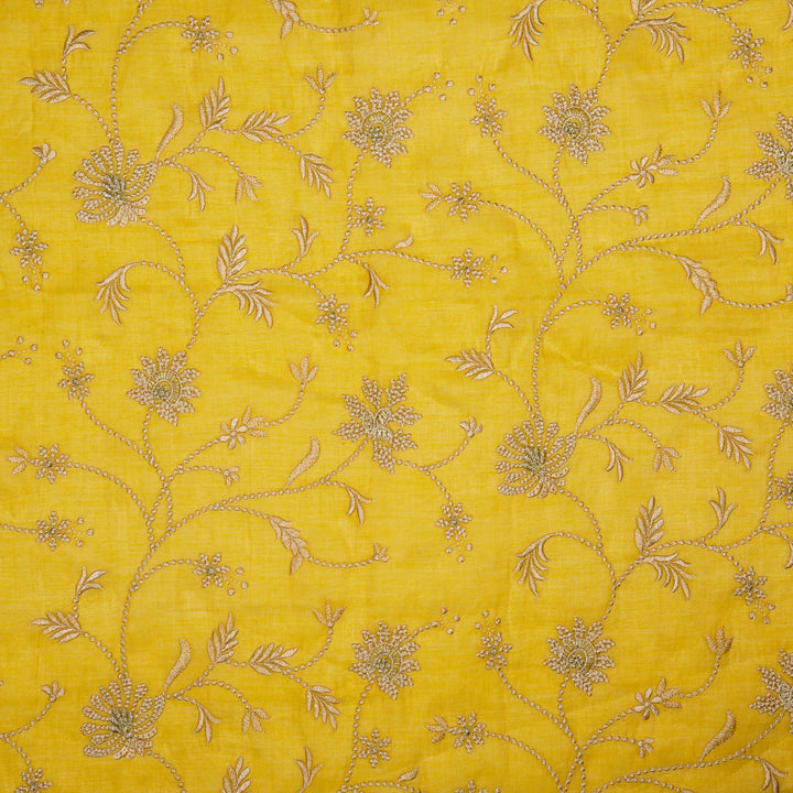 Safira Jaal on Gold Tissue Embroidered Fabric