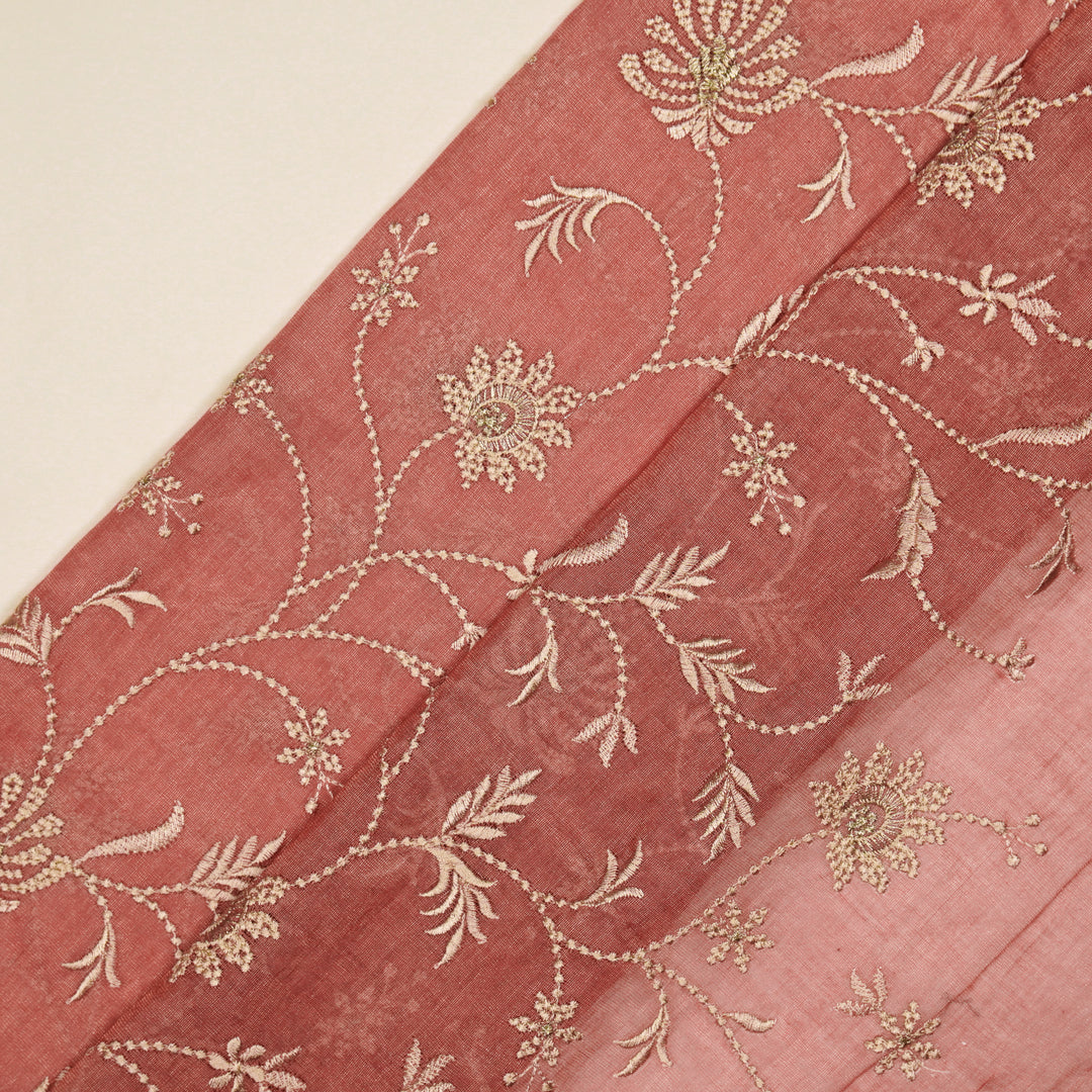 Safira Jaal on Onion Tissue Embroidered Fabric
