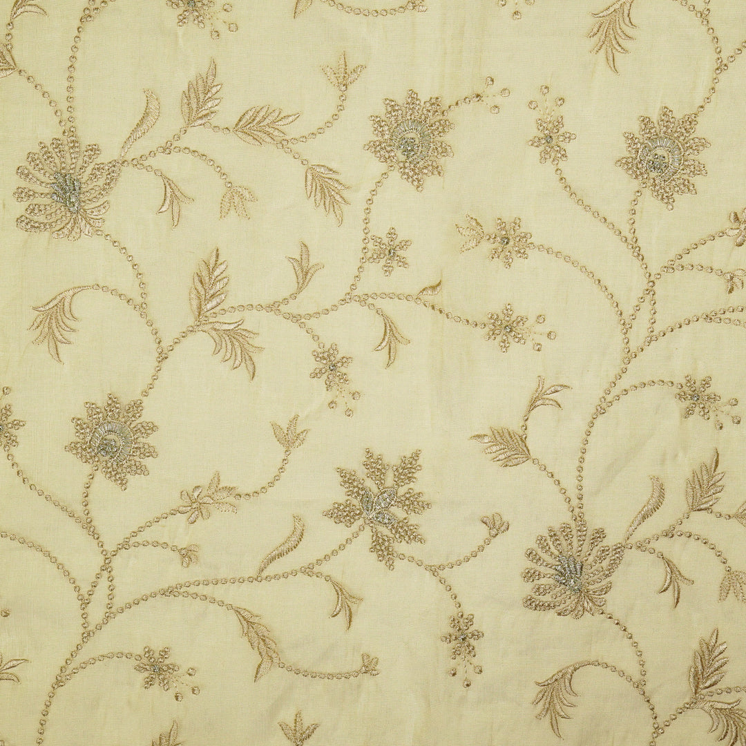 Safira Jaal on Natural Tissue Embroidered Fabric