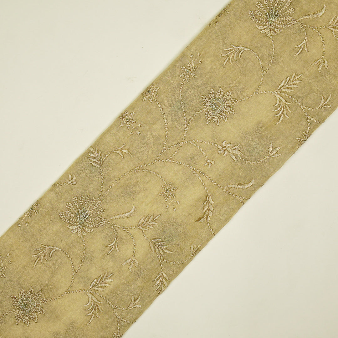 Safira Jaal on Natural Tissue Embroidered Fabric