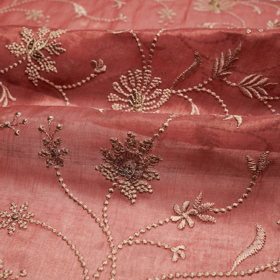 Safira Jaal on Onion Tissue Embroidered Fabric